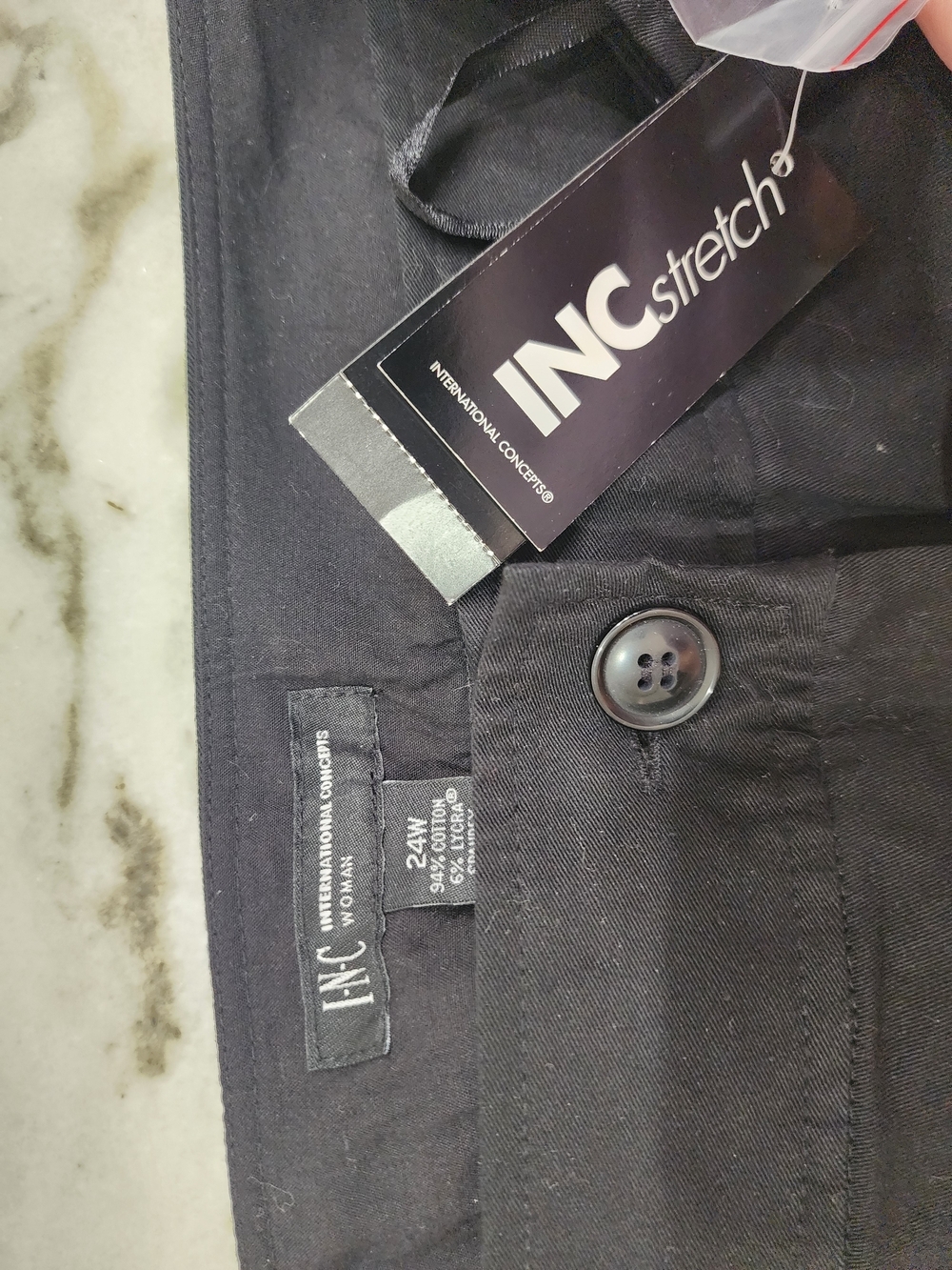INC Stretch Black Women's Pants - Size 24W